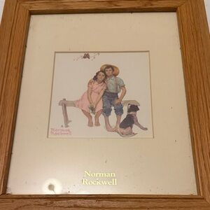 Norman Rockwell Art with Pink and Blue Tones